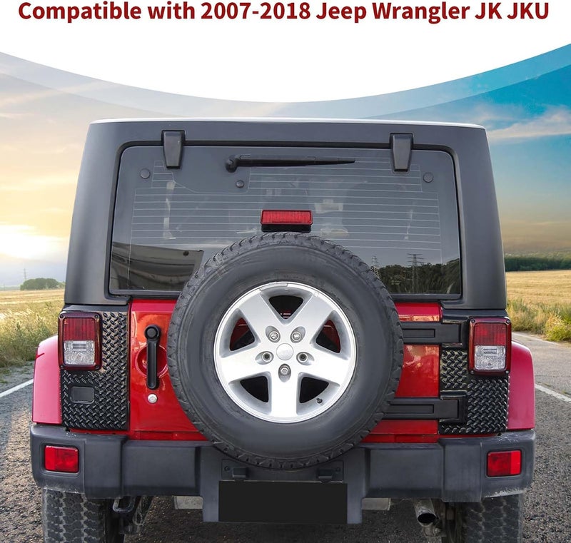 PDKLIN for Wrangler JK Rear Corner Body Armor, Tail Light Cover Guards Protector Compatible with 2007-2017 Jeep Wrangler JK JKU Rear Quarter Panel Black Exterior Accessories 2pcs - Image 3